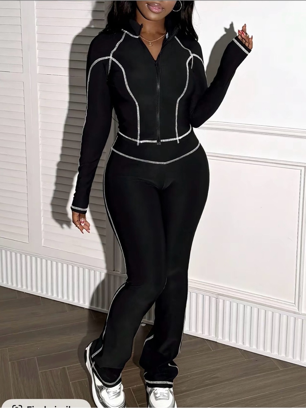 Black/White Matching Flare Set